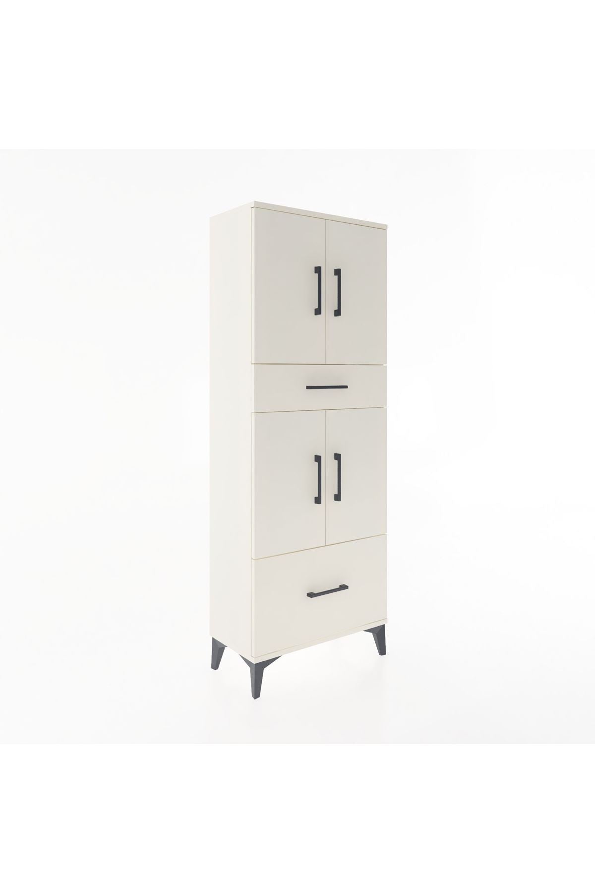 Arges Dolap 4 Raflı 2 Çekmeceli 4 Kapaklı 60x30x163 Aytaşı-Aytaşı