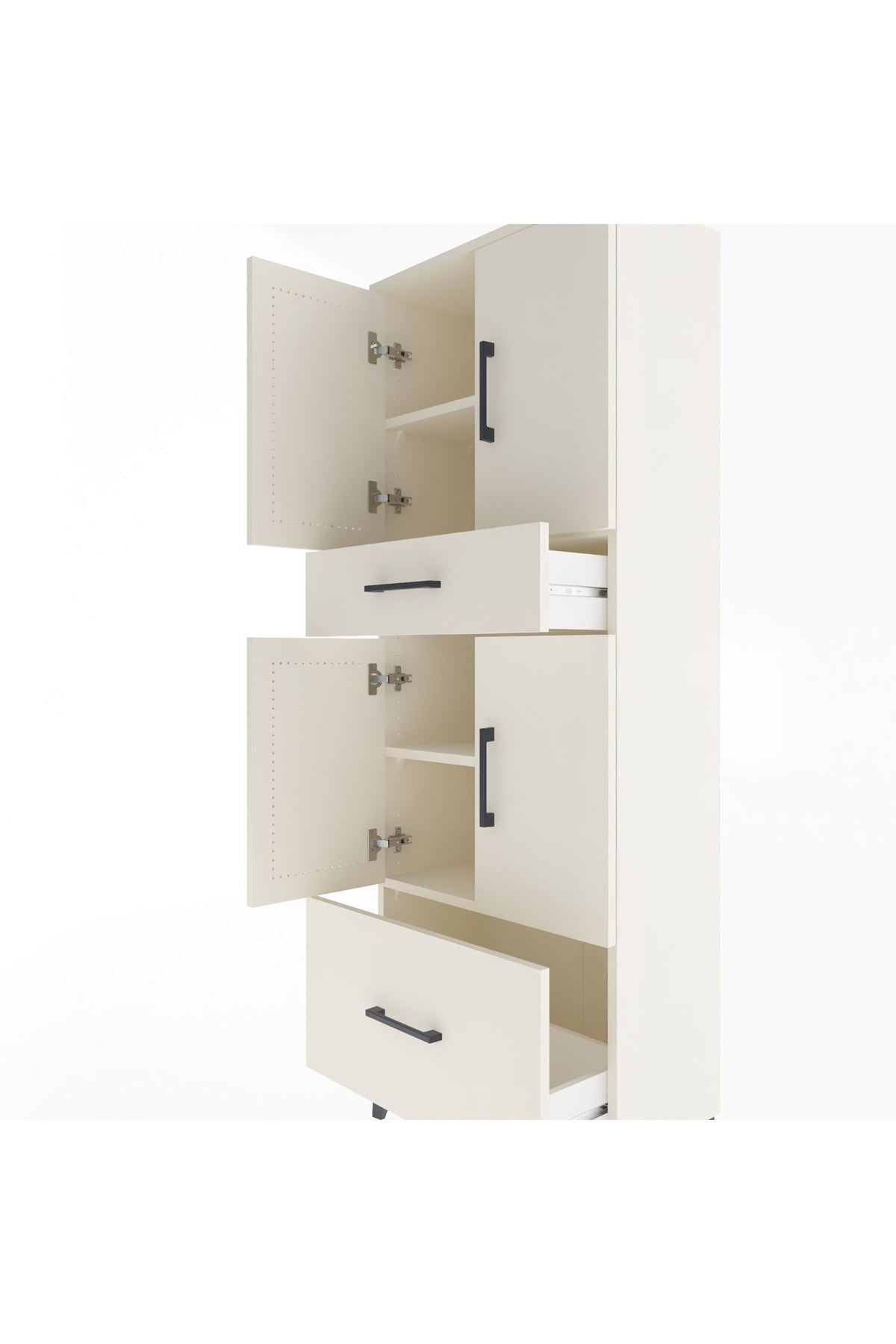 Arges Dolap 4 Raflı 2 Çekmeceli 4 Kapaklı 60x30x163 Aytaşı-Aytaşı