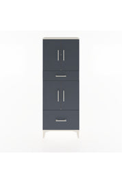 Arges Dolap 4 Raflı 2 Çekmeceli 4 Kapaklı 60x30x163 Aytaşı-Antrasit
