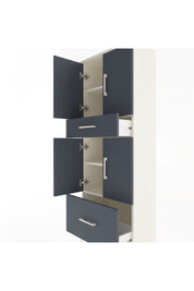 Arges Dolap 4 Raflı 2 Çekmeceli 4 Kapaklı 60x30x163 Aytaşı-Antrasit