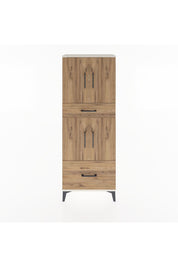 Arges Dolap 4 Raflı 2 Çekmeceli 4 Kapaklı 60x30x163 Aytaşı-Çam