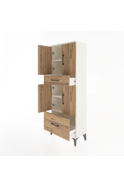 Arges Dolap 4 Raflı 2 Çekmeceli 4 Kapaklı 60x30x163 Aytaşı-Çam