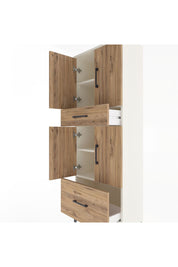 Arges Dolap 4 Raflı 2 Çekmeceli 4 Kapaklı 60x30x163 Aytaşı-Çam