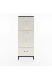 Arges Dolap 4 Raflı 2 Çekmeceli 4 Kapaklı 60x30x163 Antrasit-Aytaşı