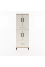 Arges Dolap 4 Raflı 2 Çekmeceli 4 Kapaklı 60x30x163 Çam-Aytaşı