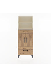 Arges Dolap 4 Raflı 2 Çekmeceli 2 Kapaklı 60x30x163 Aytaşı-Çam