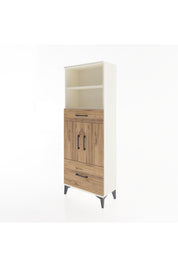 Arges Dolap 4 Raflı 2 Çekmeceli 2 Kapaklı 60x30x163 Aytaşı-Çam