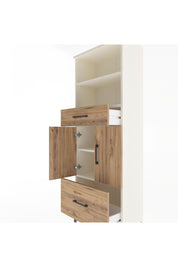 Arges Dolap 4 Raflı 2 Çekmeceli 2 Kapaklı 60x30x163 Aytaşı-Çam