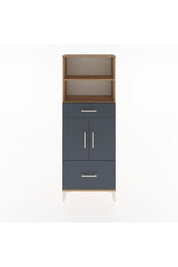 Arges Dolap 4 Raflı 2 Çekmeceli 2 Kapaklı 60x30x163 Çam-Antrasit