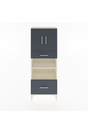 Arges Dolap 4 Raflı 2 Çekmeceli 2 Kapaklı 60x30x163 Aytaşı-Antrasit