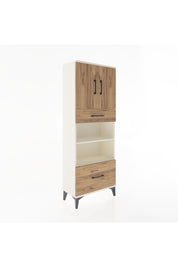 Arges Dolap 4 Raflı 2 Çekmeceli 2 Kapaklı 60x30x163 Aytaşı-Çam
