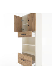 Arges Dolap 4 Raflı 2 Çekmeceli 2 Kapaklı 60x30x163 Aytaşı-Çam