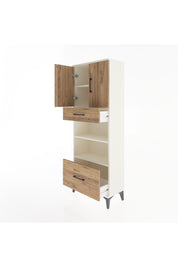 Arges Dolap 4 Raflı 2 Çekmeceli 2 Kapaklı 60x30x163 Aytaşı-Çam