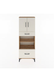 Arges Dolap 4 Raflı 2 Çekmeceli 2 Kapaklı 60x30x163 Çam-Aytaşı