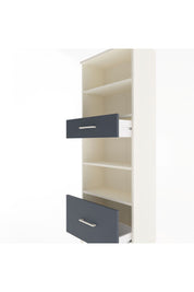 Arges Dolap 4 Raflı 2 Çekmeceli 60x30x163 Aytaşı-Antrasit