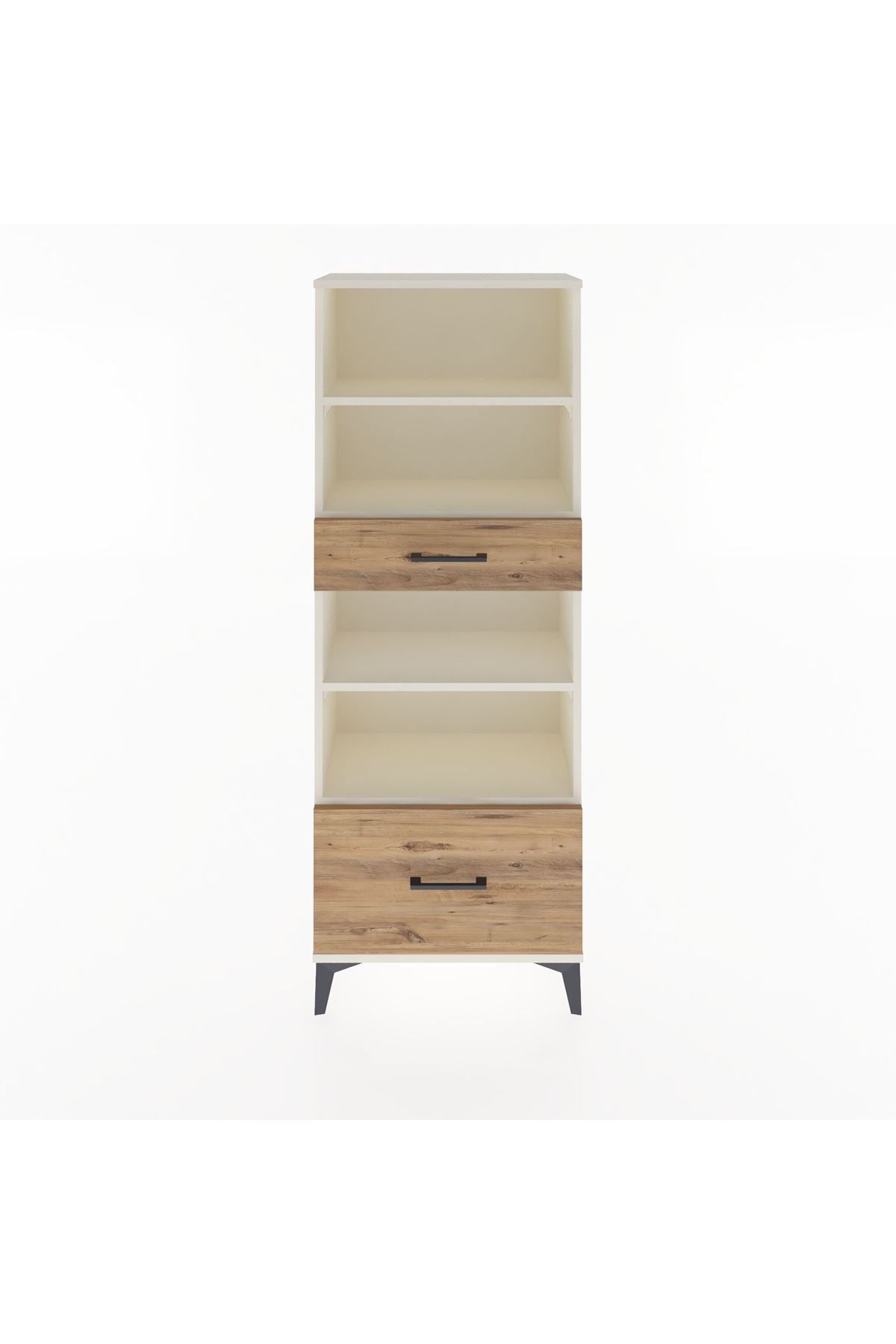 Arges Dolap 4 Raflı 2 Çekmeceli 60x30x163 Aytaşı-Çam