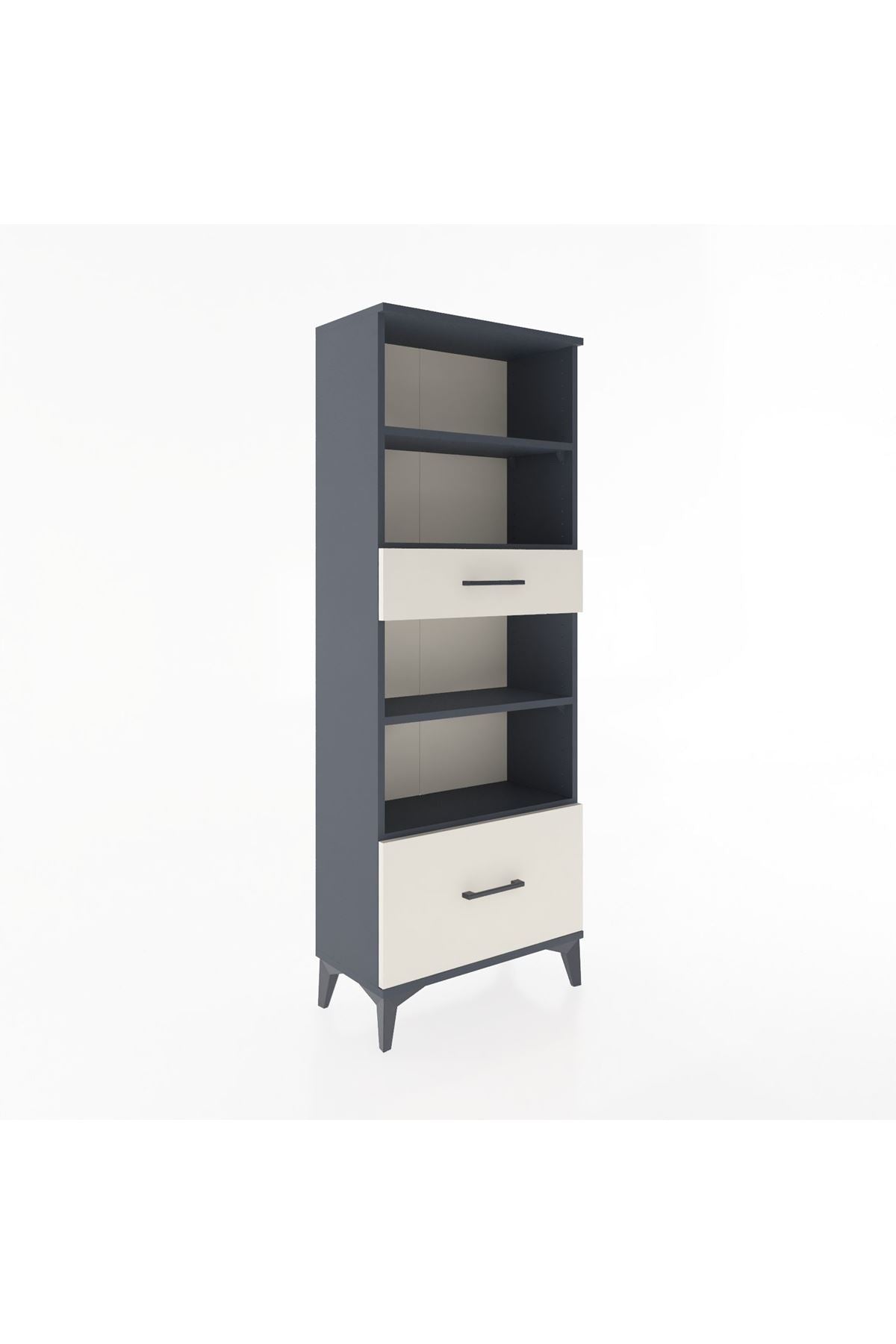 Arges Dolap 4 Raflı 2 Çekmeceli 60x30x163 Antrasit-Aytaşı