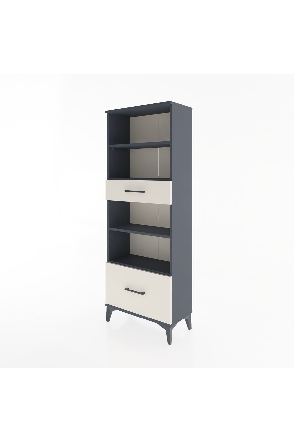 Arges Dolap 4 Raflı 2 Çekmeceli 60x30x163 Antrasit-Aytaşı