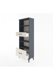 Arges Dolap 4 Raflı 2 Çekmeceli 60x30x163 Antrasit-Aytaşı