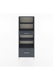 Arges Dolap 4 Raflı 2 Çekmeceli 60x30x163 Antrasit-Antrasit