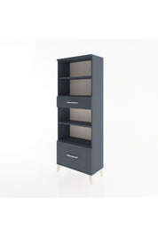 Arges Dolap 4 Raflı 2 Çekmeceli 60x30x163 Antrasit-Antrasit