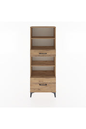 Arges Dolap 4 Raflı 2 Çekmeceli 60x30x163 Çam-Çam