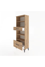 Arges Dolap 4 Raflı 2 Çekmeceli 60x30x163 Çam-Çam