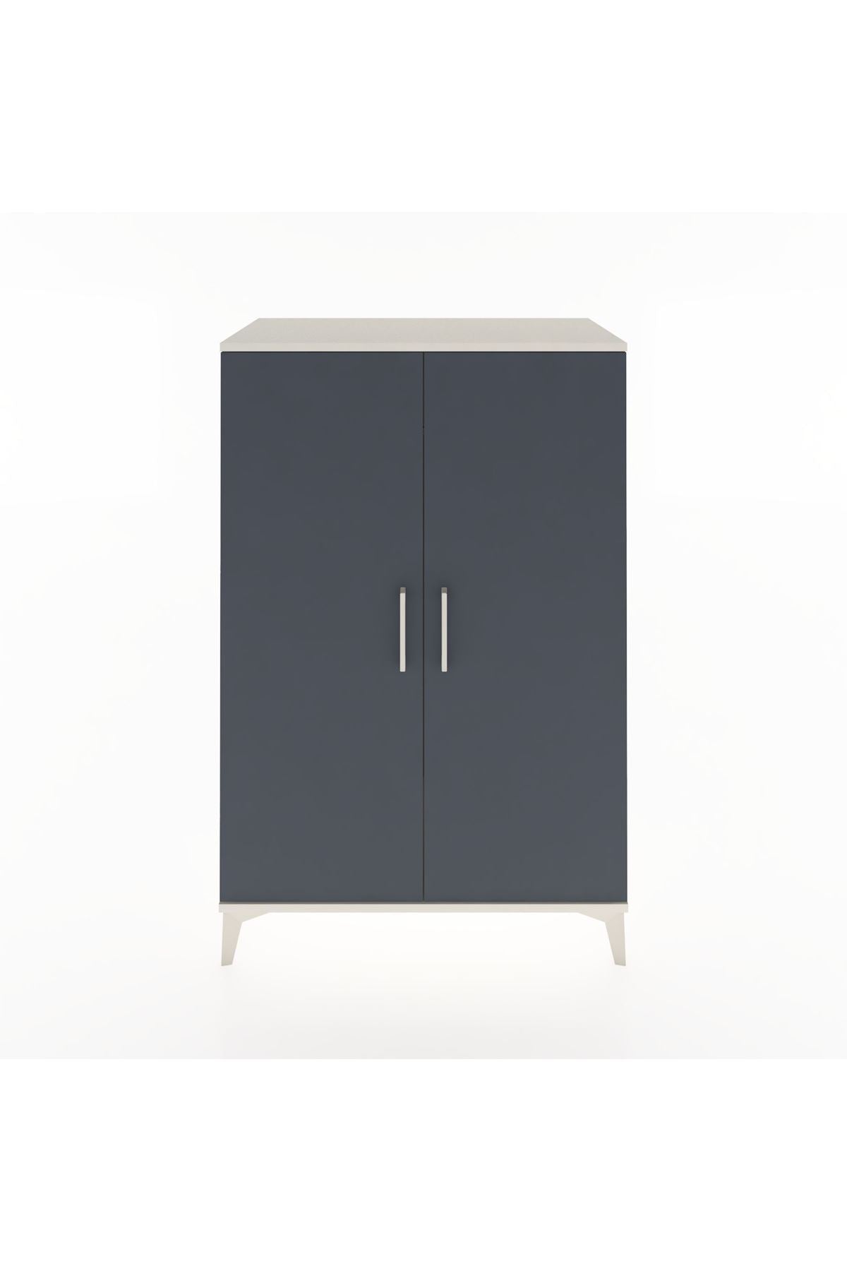 Hyperion Dolap 2 Kapaklı Tek Askılı 88x44x134 Aytaşı-Antrasit