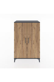 Hyperion Dolap 2 Kapaklı Tek Askılı 88x44x134 Antrasit-Çam