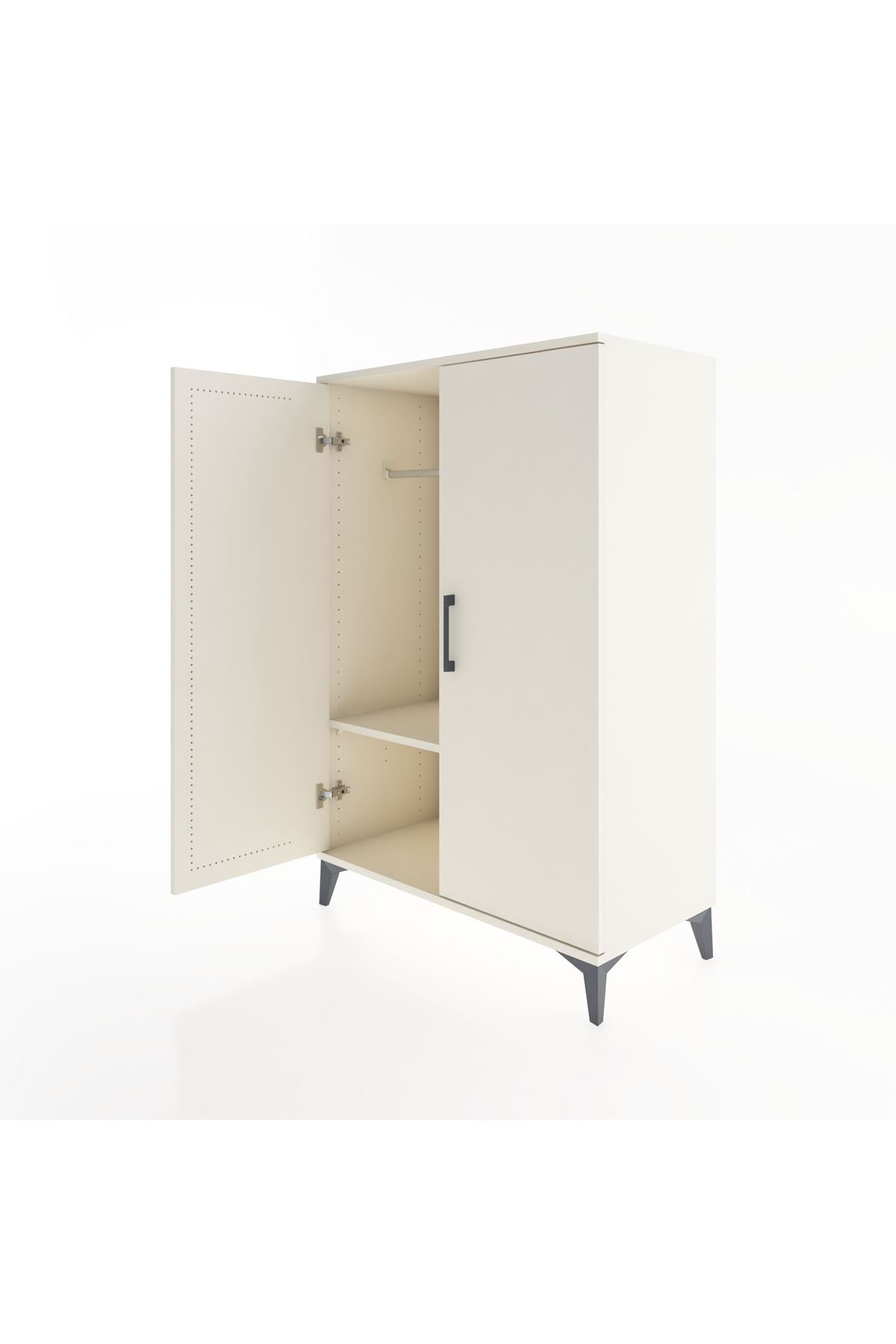 Hyperion Dolap Tek Raflı 2 Kapaklı Tek Askılı 88x44x134 - S51M112V1B