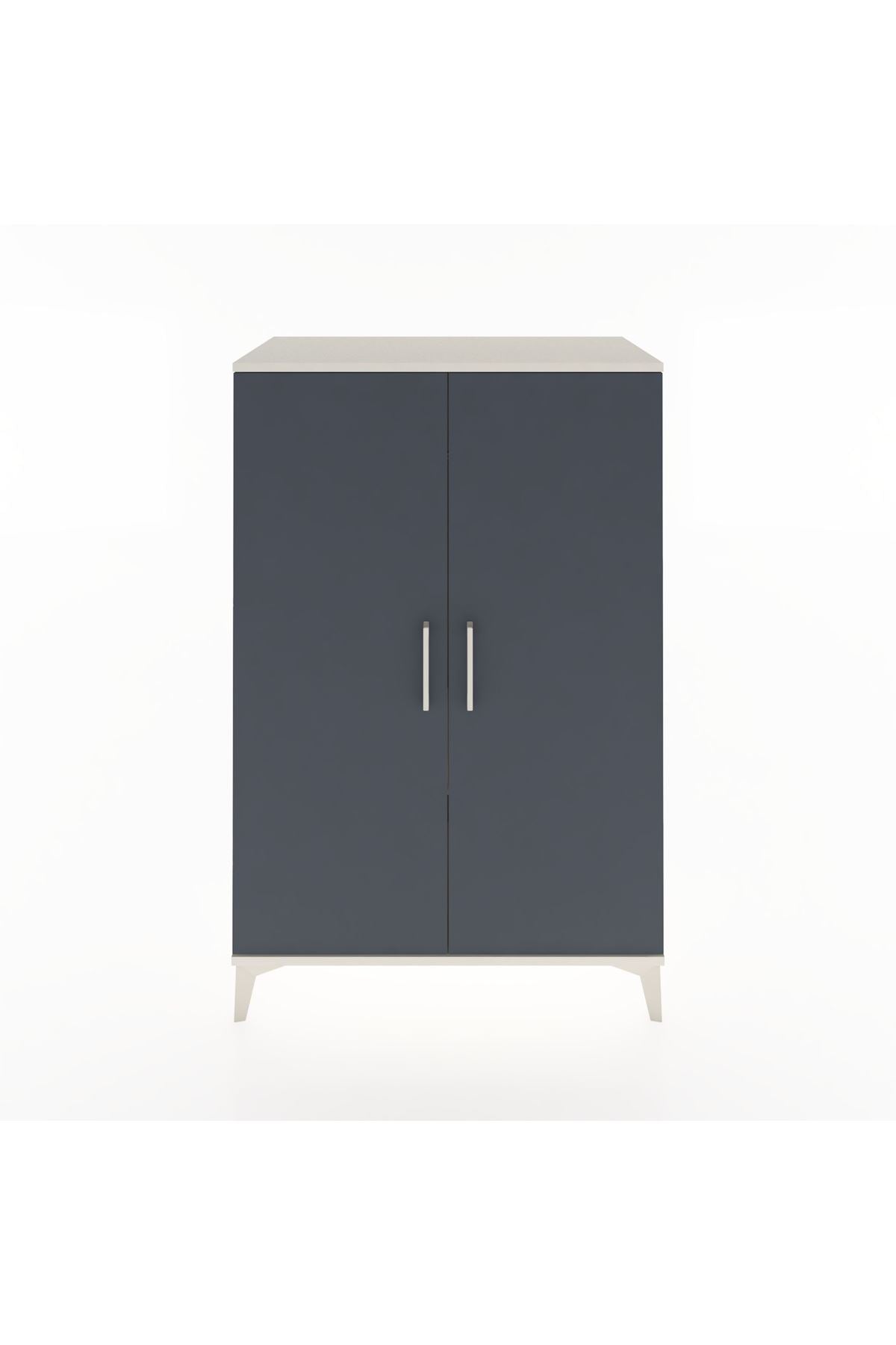 Hyperion Dolap Tek Raflı 2 Kapaklı Tek Askılı 88x44x134 - S51M112V2B
