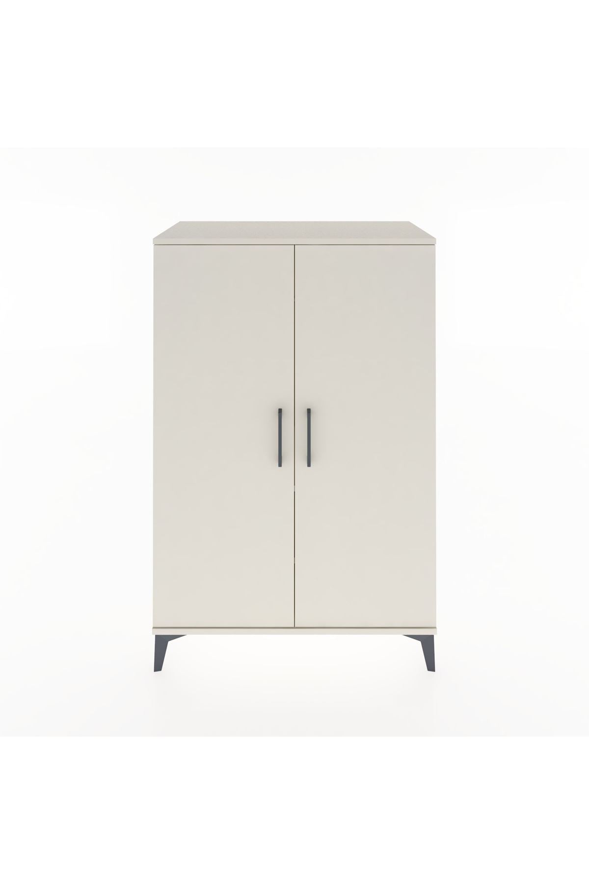 Hyperion Dolap 2 Raflı 2 Kapaklı Tek Askılı 88x44x134 Aytaşı-Aytaşı