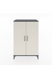 Hyperion Dolap 2 Raflı 2 Kapaklı Tek Askılı 88x44x134 Antrasit-Aytaşı