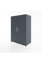 Hyperion Dolap 2 Raflı 2 Kapaklı Tek Askılı 88x44x134 Antrasit-Antrasit