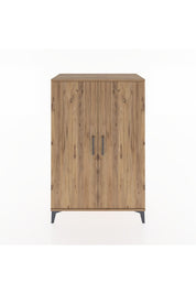 Hyperion Dolap 2 Raflı 2 Kapaklı Tek Askılı 88x44x134 Çam-Çam