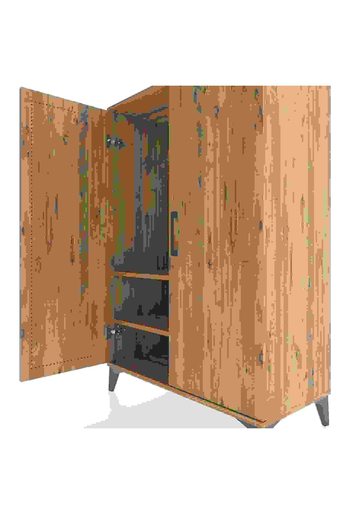 Hyperion Dolap 2 Raflı 2 Kapaklı Tek Askılı 88x44x134 - S51M113V9B