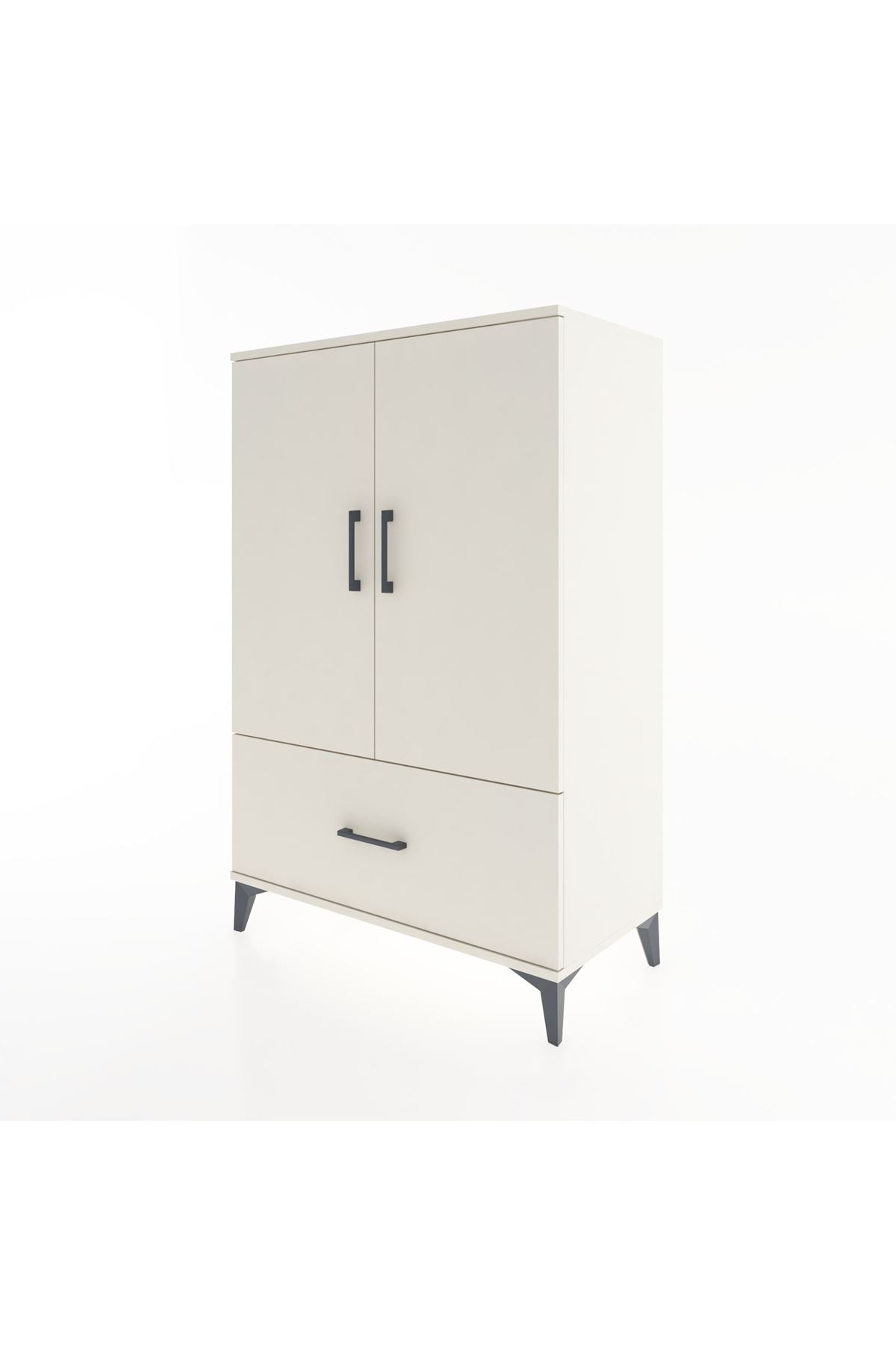 Hyperion Dolap Tek Raflı Tek Çekmeceli Tek Askılı 88x44x134 - S51M114V1B