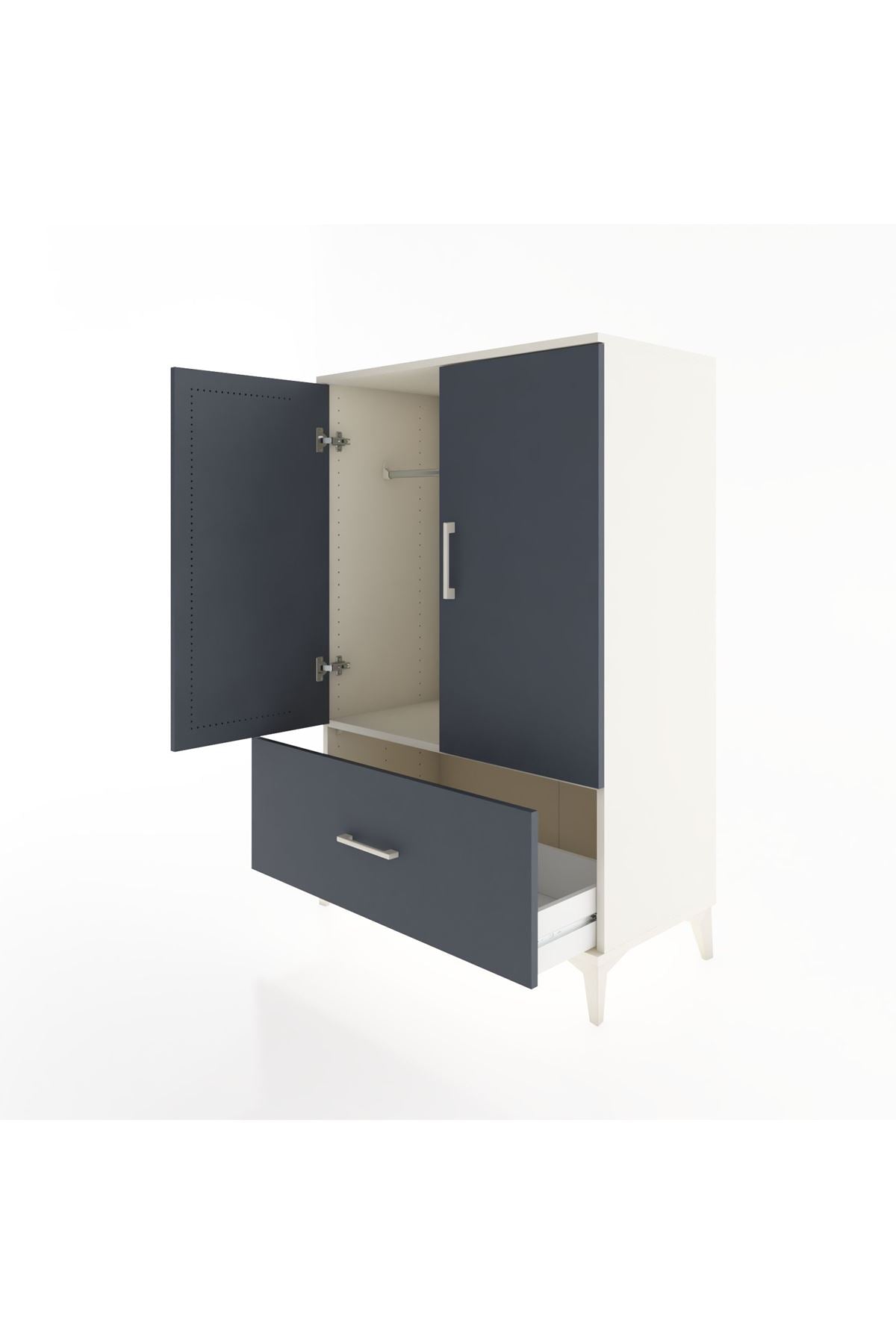 Hyperion Dolap Tek Raflı Tek Çekmeceli Tek Askılı 88x44x134 - S51M114V2B