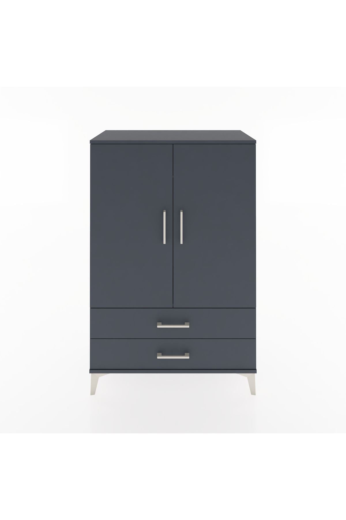 Hyperion Dolap Tek Raflı 2 Çekmeceli Tek Askılı 88x44x134 - S51M115V5B