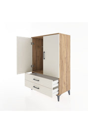 Hyperion Dolap Tek Raflı 2 Çekmeceli Tek Askılı 88x44x134 - S51M115V7B