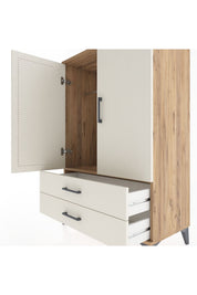 Hyperion Dolap Tek Raflı 2 Çekmeceli Tek Askılı 88x44x134 - S51M115V7B
