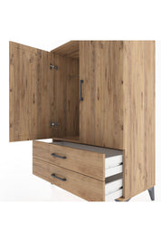 Hyperion Dolap Tek Raflı 2 Çekmeceli Tek Askılı 88x44x134 - S51M115V9B