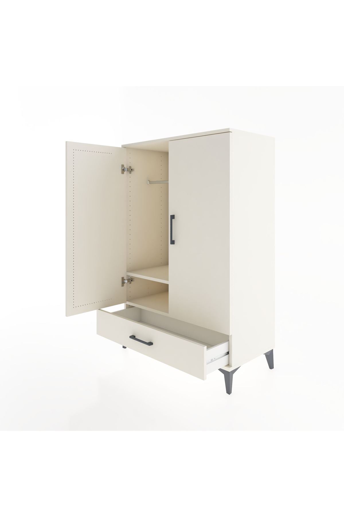 Hyperion Dolap Tek Raflı Tek Çekmeceli Tek Askılı 88x44x134 - S51M116V1B