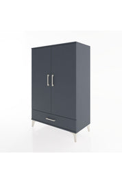 Hyperion Dolap Tek Raflı Tek Çekmeceli Tek Askılı 88x44x134 Antrasit-Antrasit