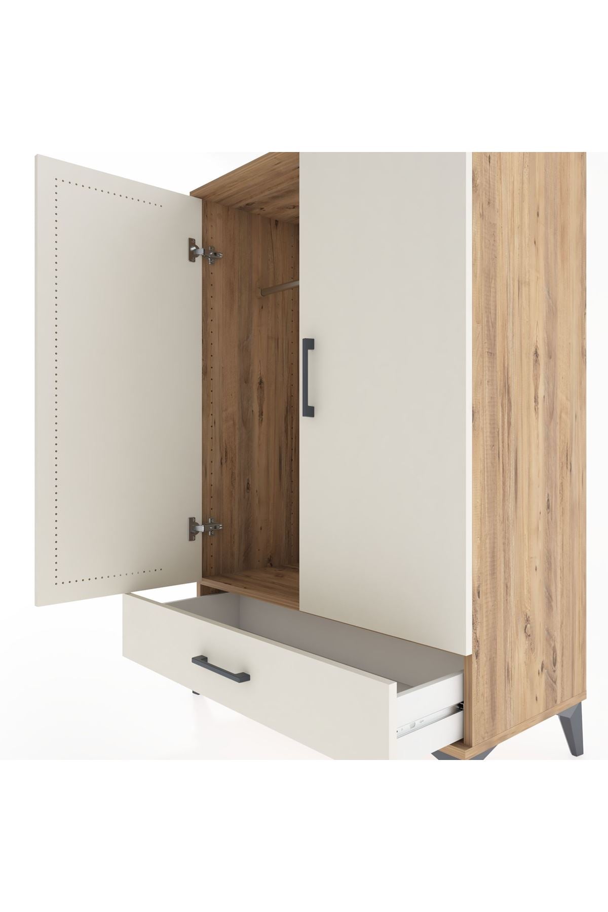 Hyperion Dolap Tek Raflı Tek Çekmeceli Tek Askılı 88x44x134 - S51M117V7B