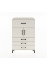 Hyperion Dolap Tek Raflı 4 Çekmeceli 2 Kapaklı 88x44x134