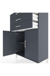 Hyperion Dolap Tek Raflı 3 Çekmeceli 2 Kapaklı 88x44x134 - S51M120V5B