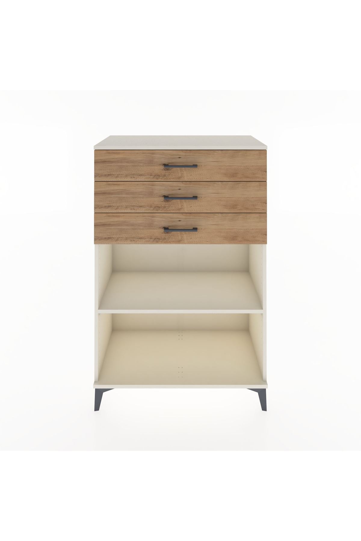 Hyperion Dolap Tek Raflı 3 Çekmeceli 88x44x134 - S51M121V3B