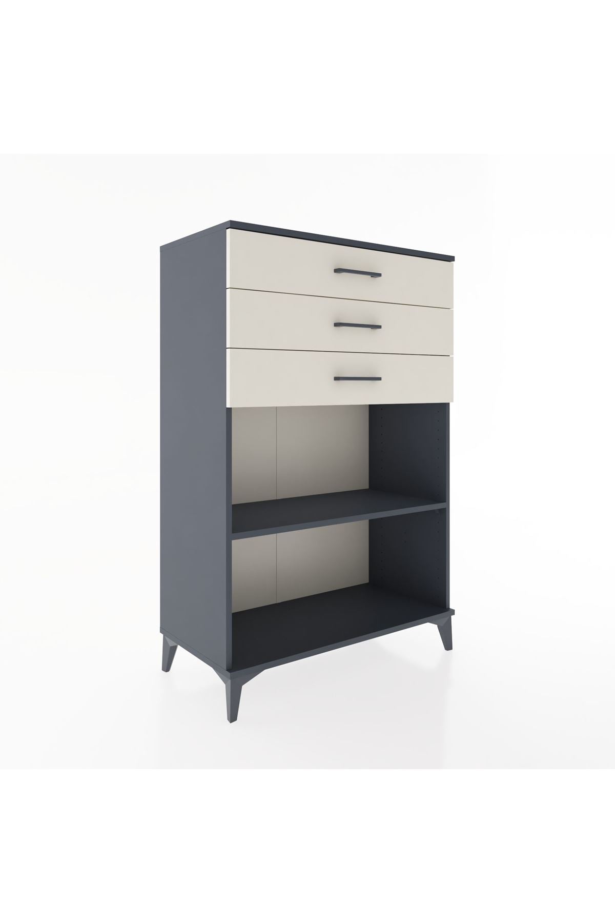 Hyperion Dolap Tek Raflı 3 Çekmeceli 88x44x134 - S51M121V4B