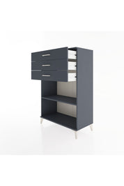Hyperion Dolap Tek Raflı 3 Çekmeceli 88x44x134 - S51M121V5B